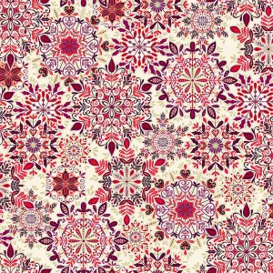 Makower | Enchanted | Christmas Snow Crystal | Red