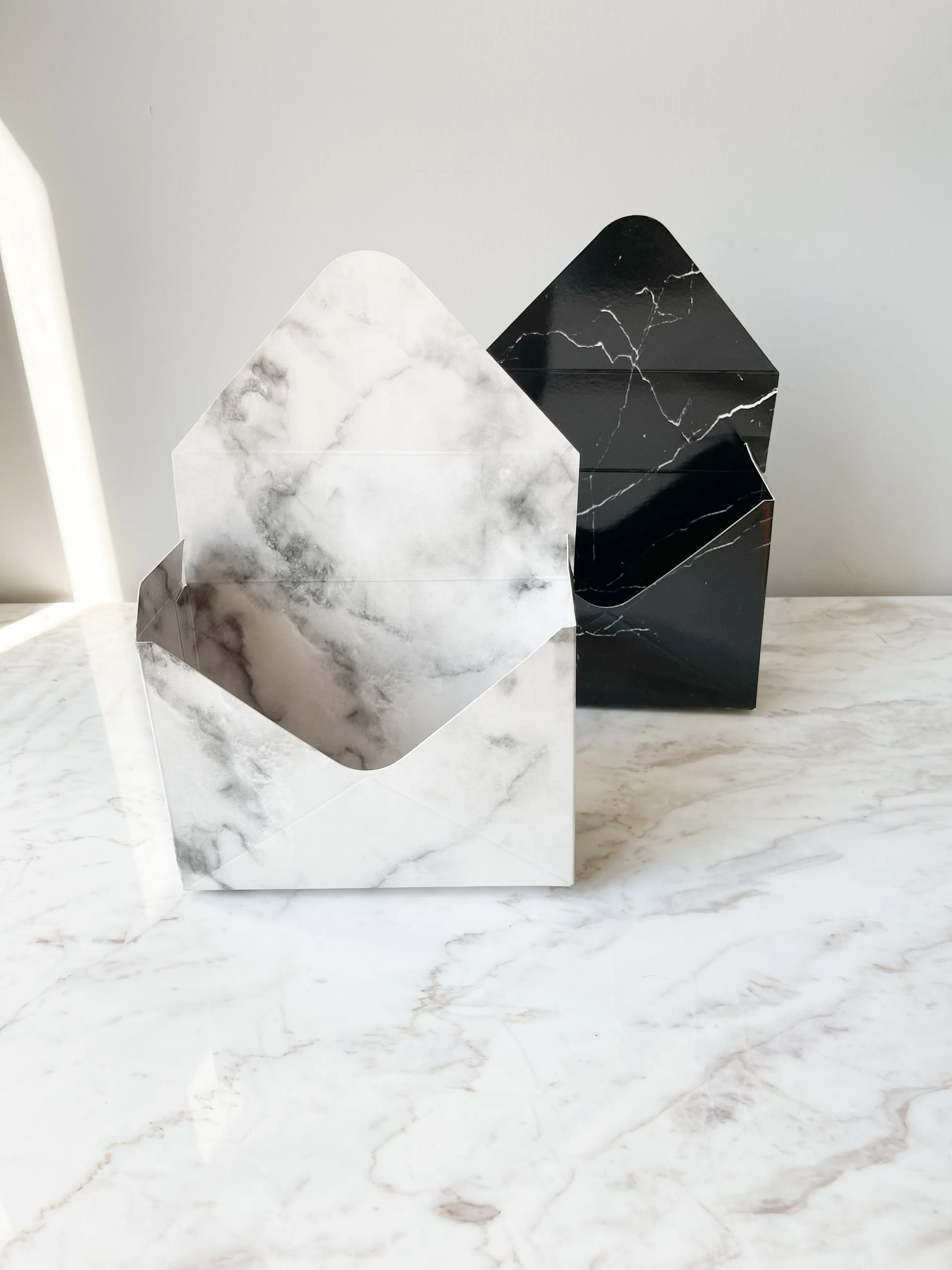Marble Envelope Shape Flower Box