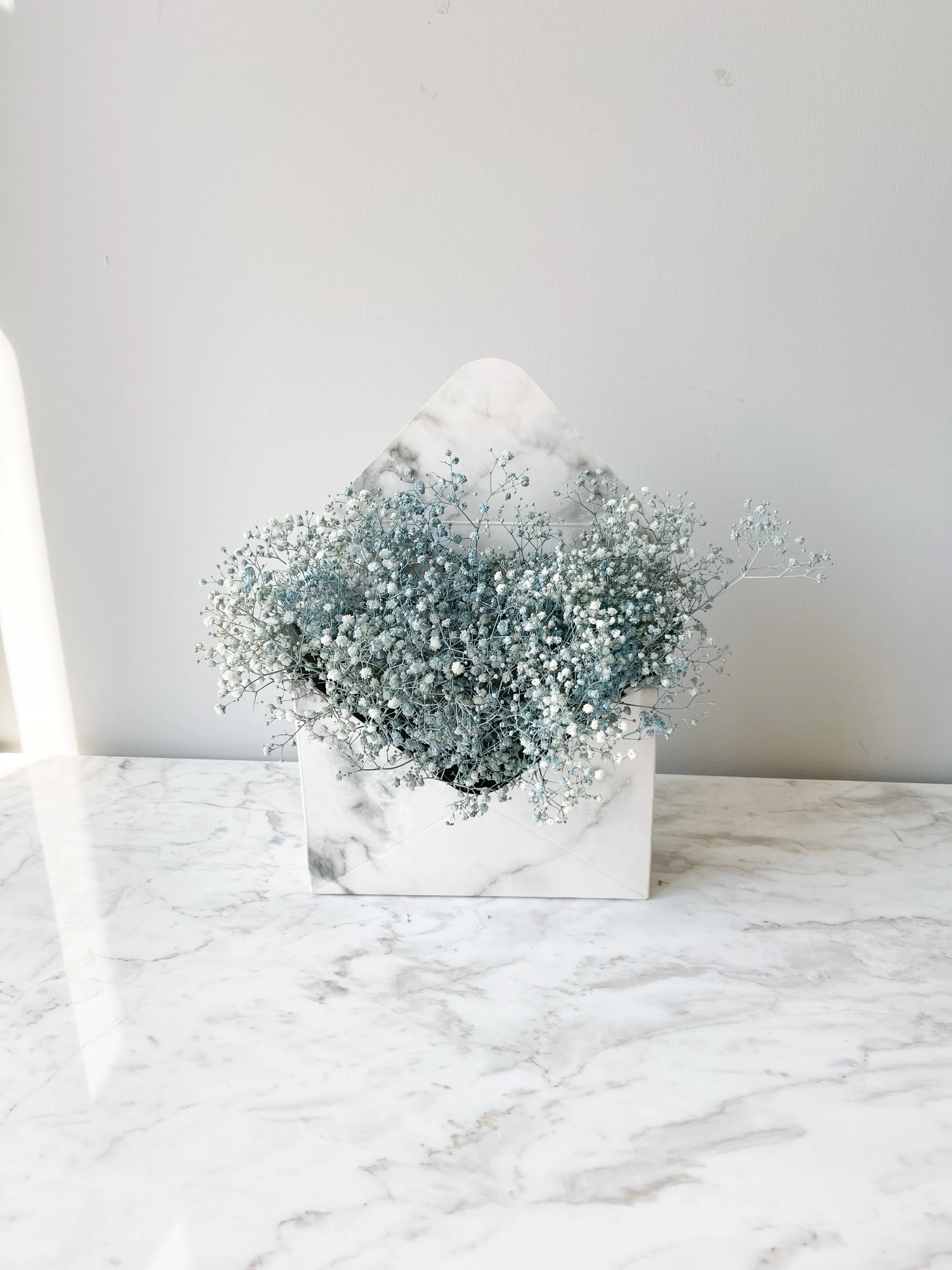 Marble Envelope Shape Flower Box