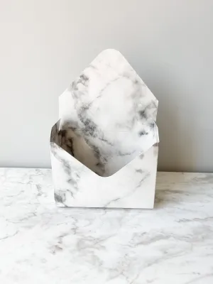 Marble Envelope Shape Flower Box