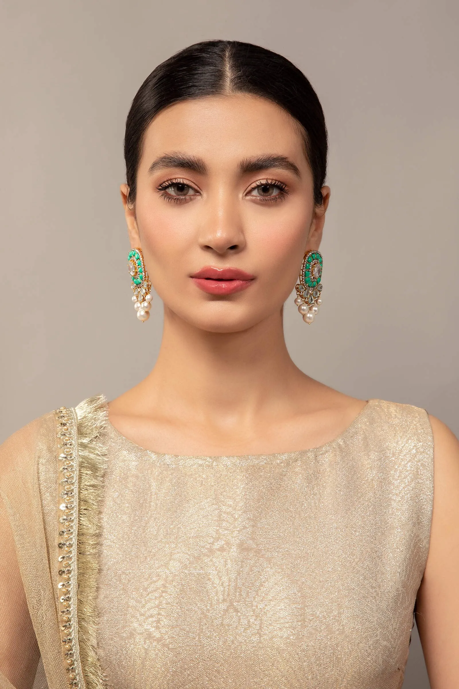 Maria B Jewelry | Zircon Fine Jewelry | JER-035 Turquoise and Gold