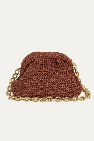 Maria La Rosa Mini Game Bag Metallic Rust