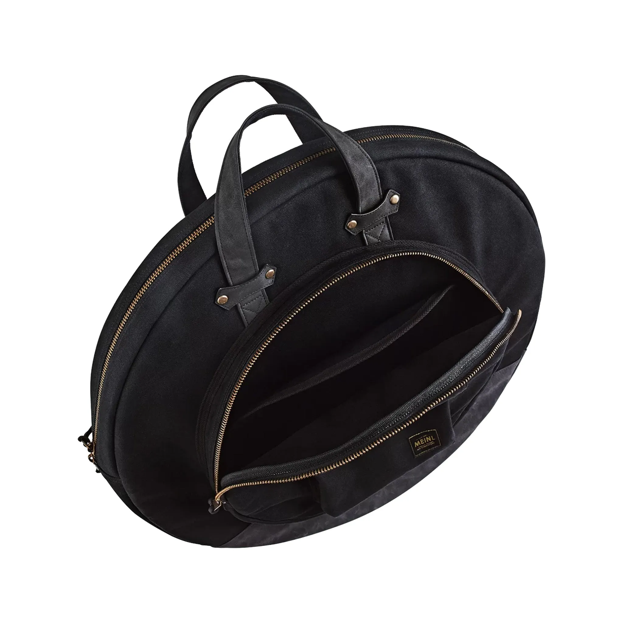 MEINL Cymbals MWC22BK 22inch Waxed Canvas Backpack Cymbal Bag, Classic Black