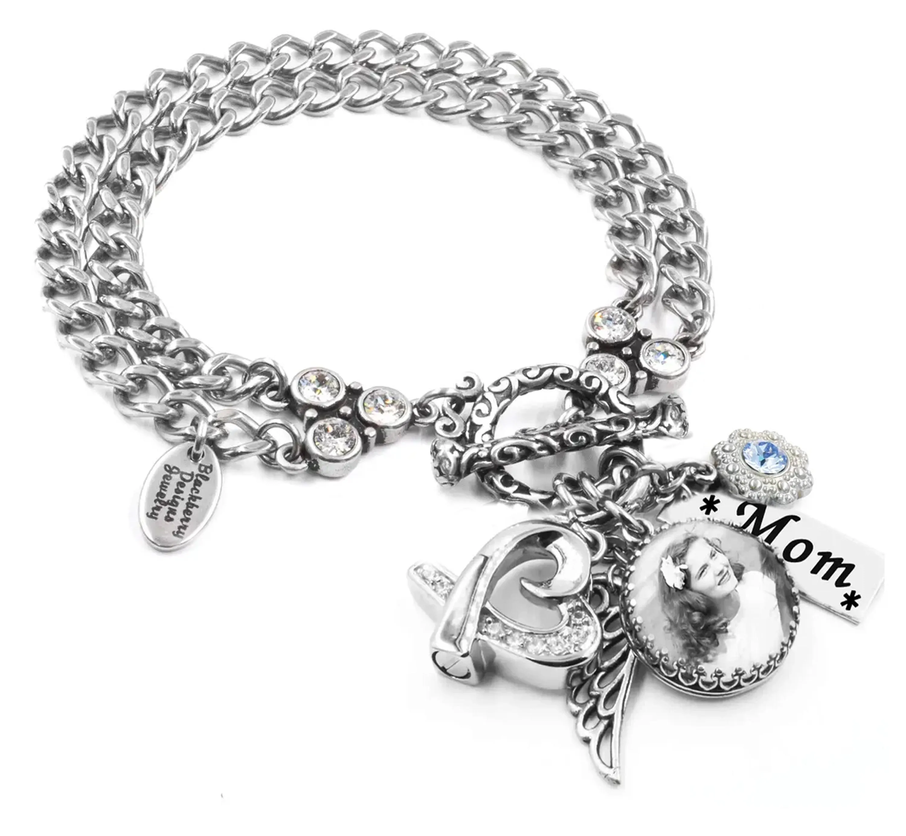 Memorial Photo Bracelet with Cremation Urn