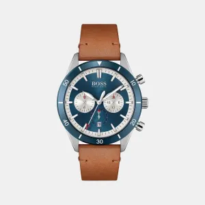 Men's Blue Dial Analog Leather Watch 1513860
