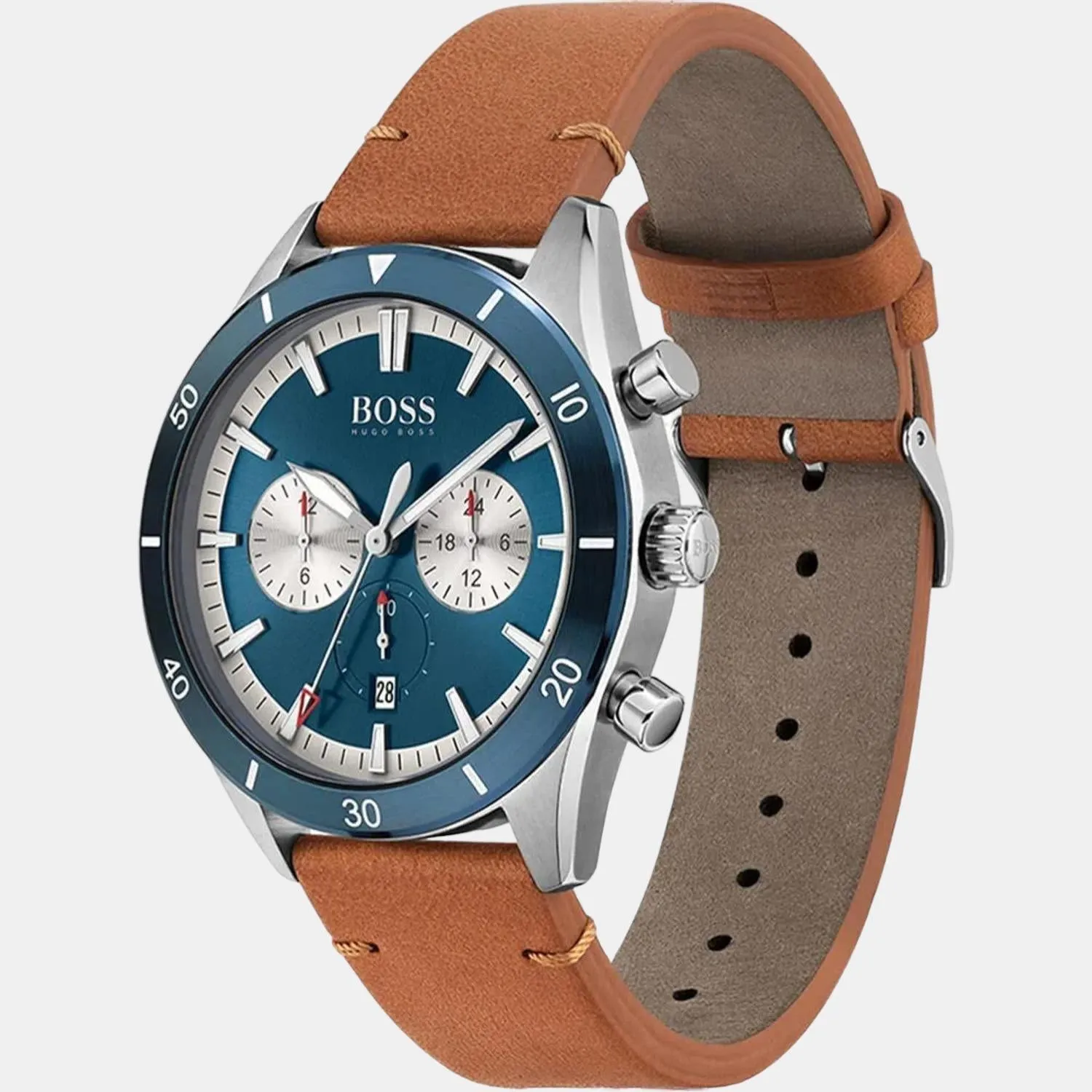 Men's Blue Dial Analog Leather Watch 1513860