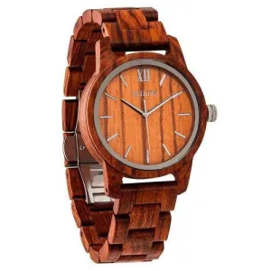 Men's Wood Watch Handmade Engraved Kosso Timepiece