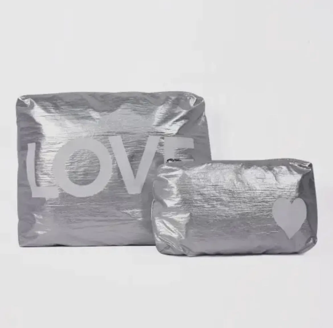 Metallic Cosmetic Bag Set