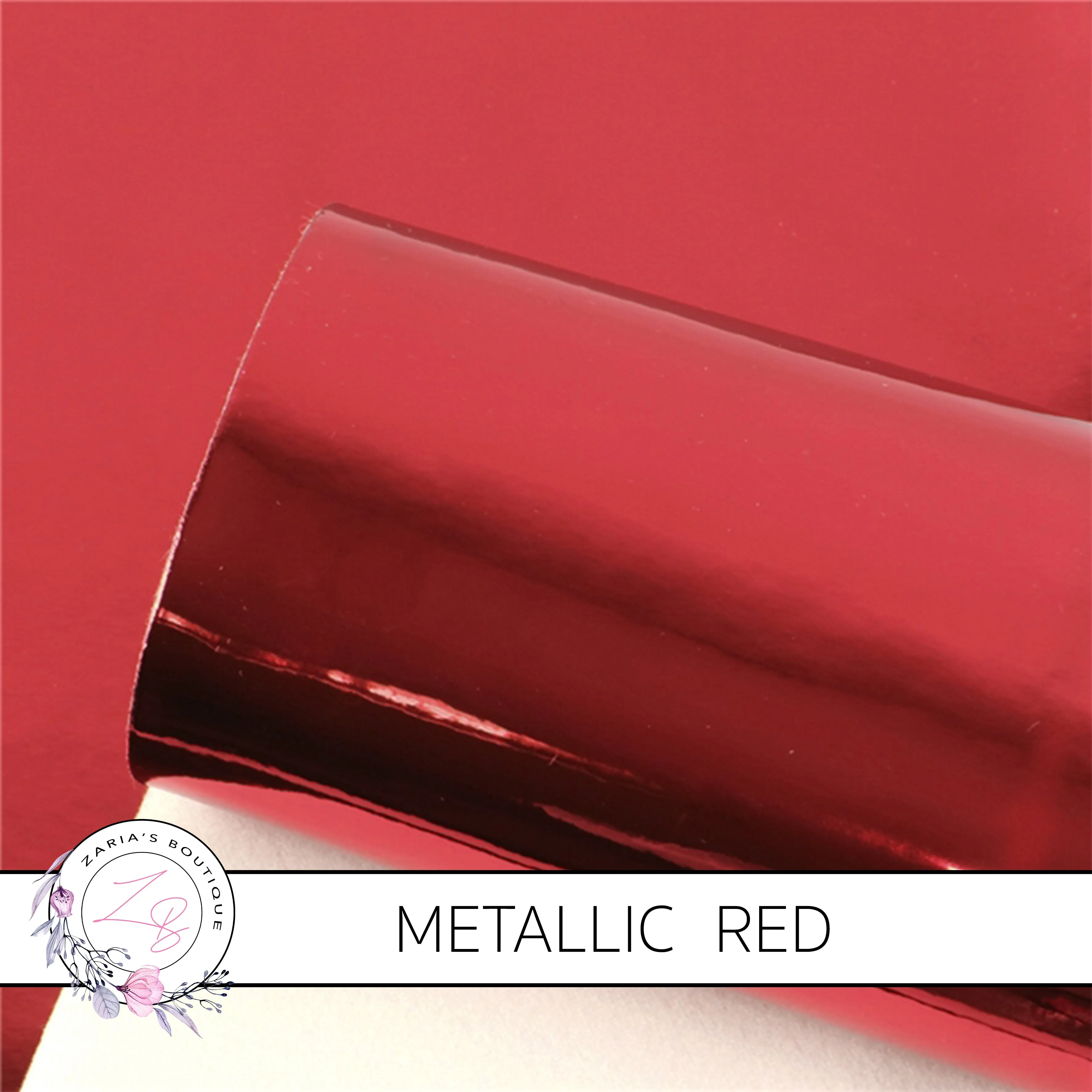 Metallic Shiny Mirror Light Pink ~ Faux Leather Sheets