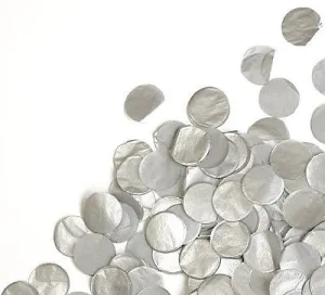 Metallic Silver Tissue Paper Circle Confetti Party Decoration Grey Wedding Favor