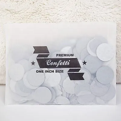 Metallic Silver Tissue Paper Circle Confetti Party Decoration Grey Wedding Favor