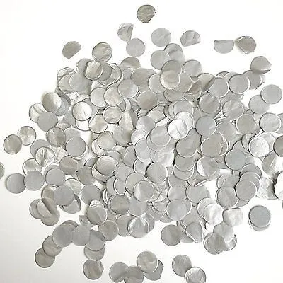 Metallic Silver Tissue Paper Circle Confetti Party Decoration Grey Wedding Favor
