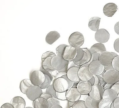 Metallic Silver Tissue Paper Circle Confetti Party Decoration Grey Wedding Favor