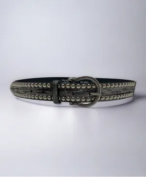 Metallic Stud Italian Belt