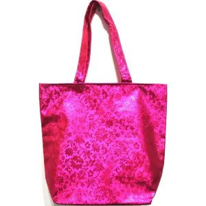 Metallic Tote Bag - Fuchsia