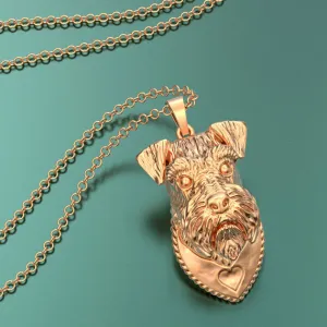 Miniature Schnauzer Breed Jewelry Heart Pendant