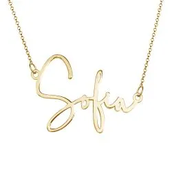 Modern Script Name Necklace with Chain Included Jewelry