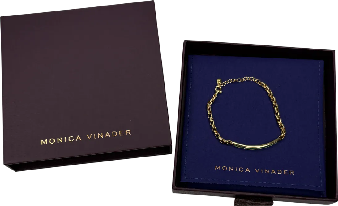 Monica Vinader 18k Gold Mini Baguette Chain Bracelet