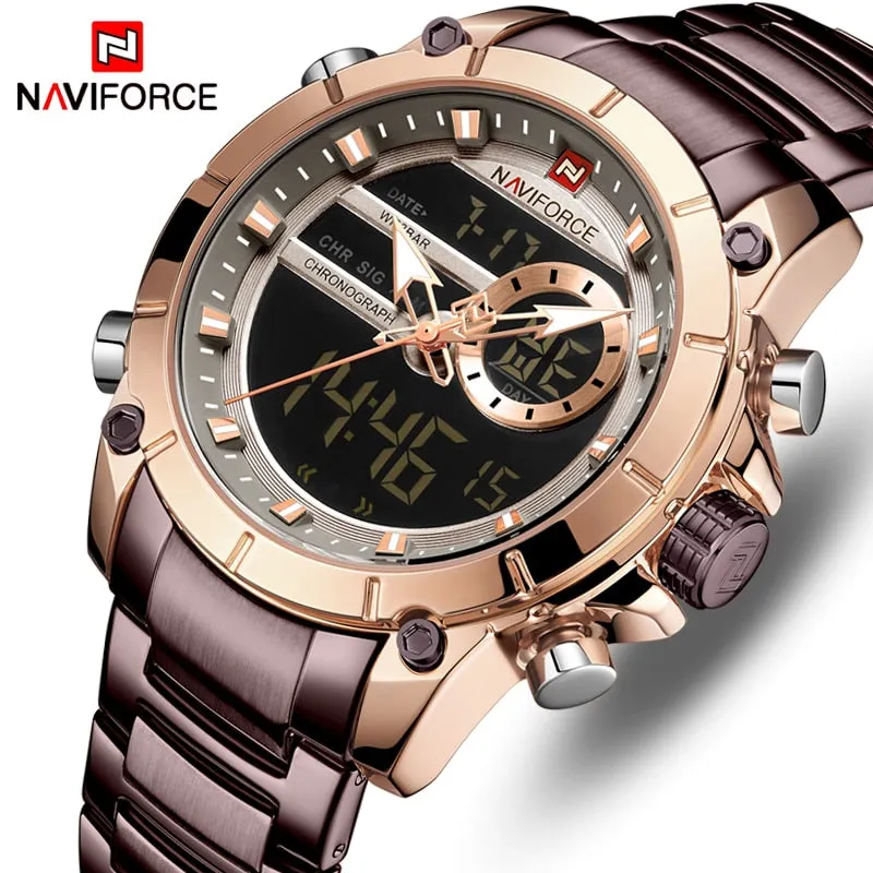 NAVIFORCE Fashion Chronograph Stainless Steel Wristwatch