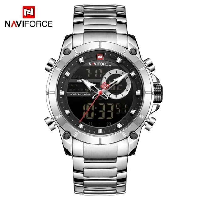 NAVIFORCE Fashion Chronograph Stainless Steel Wristwatch
