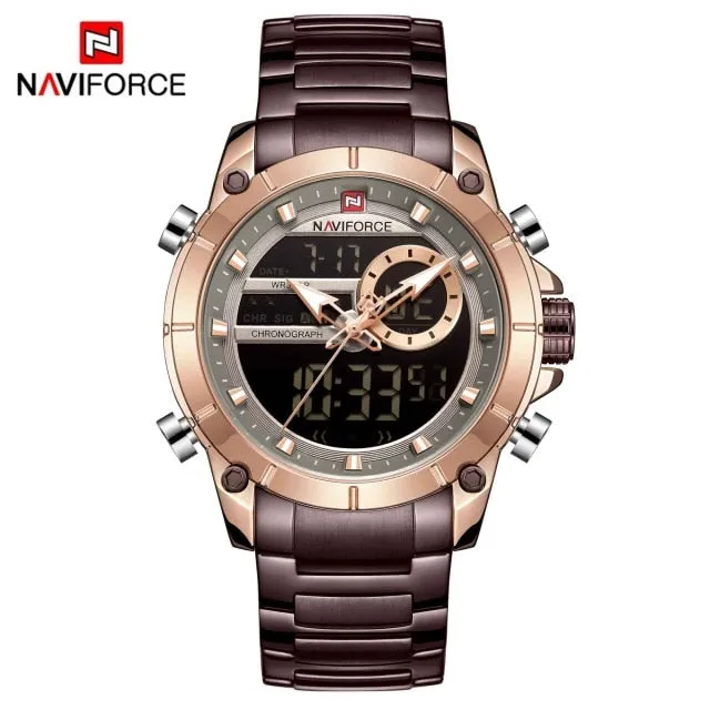 NAVIFORCE Fashion Chronograph Stainless Steel Wristwatch