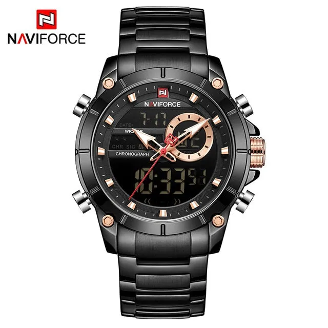 NAVIFORCE Fashion Chronograph Stainless Steel Wristwatch