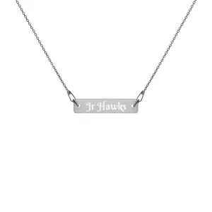 Necklace ~ Engraved Jr Hawks Bar Chain
