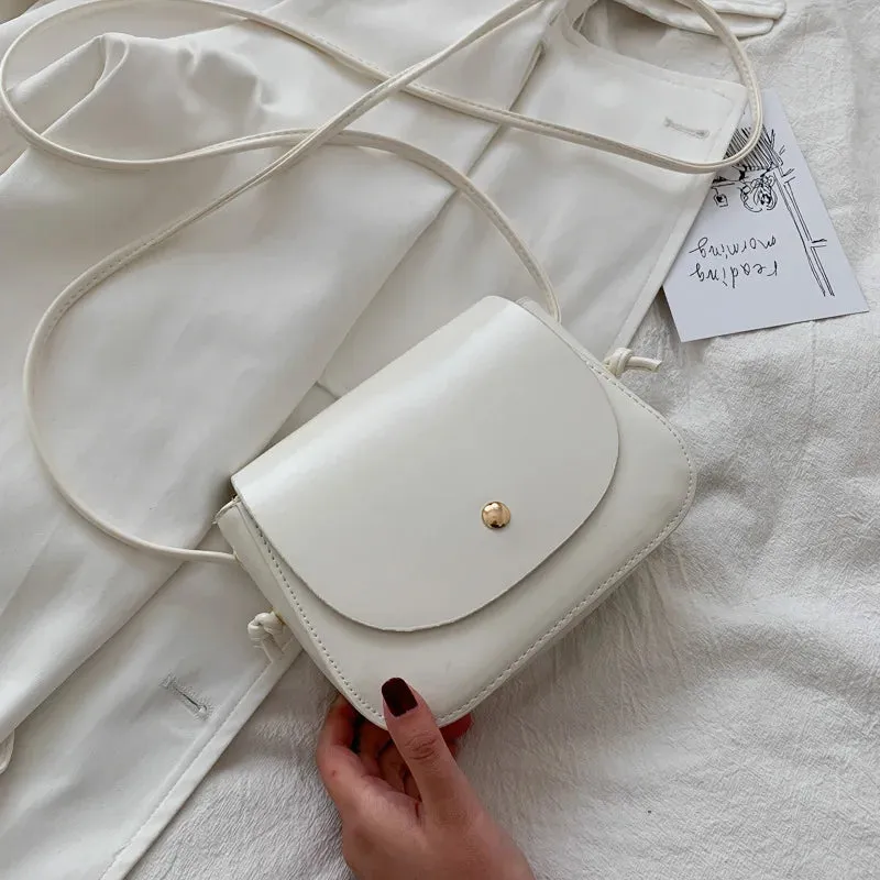 New Arrival Women Simple Shoulder Bag Candy Color PU Leather Ladies Small Square Crossbody Bags Female Handbags Torebki Damskie