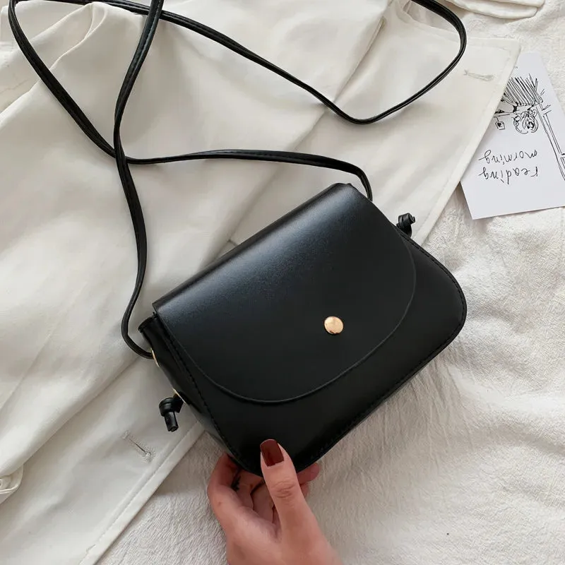New Arrival Women Simple Shoulder Bag Candy Color PU Leather Ladies Small Square Crossbody Bags Female Handbags Torebki Damskie