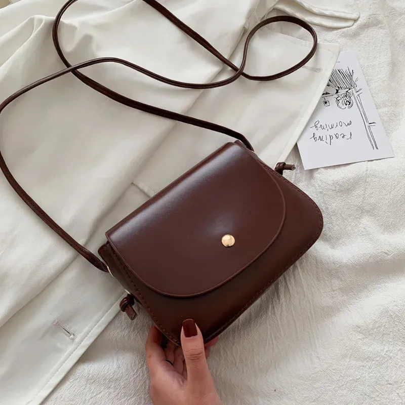 New Arrival Women Simple Shoulder Bag Candy Color PU Leather Ladies Small Square Crossbody Bags Female Handbags Torebki Damskie