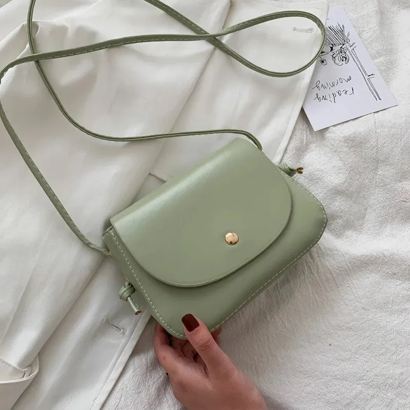New Arrival Women Simple Shoulder Bag Candy Color PU Leather Ladies Small Square Crossbody Bags Female Handbags Torebki Damskie