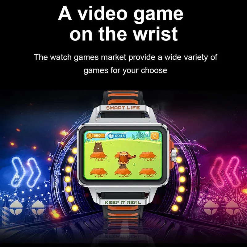 New Fashion Personality Smart Watch 1.57-inch HD Large Screen 24h Continuous Heart Rate Sleep Monitor Game Waterproof Smartwatch