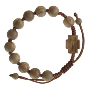 Olive Wood Rosary Bracelet (10 MM)