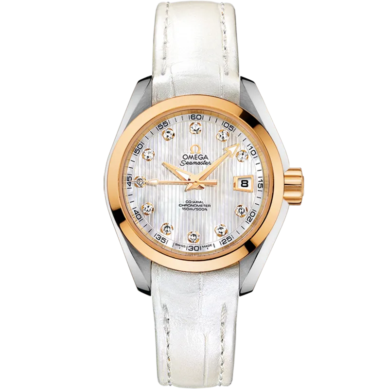 Omega Seamaster Aqua Terra 150M 30 mm, steel - yellow gold on leather strap