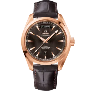 Omega Seamaster Aqua Terra 150M 41.5 mm, red gold on leather strap