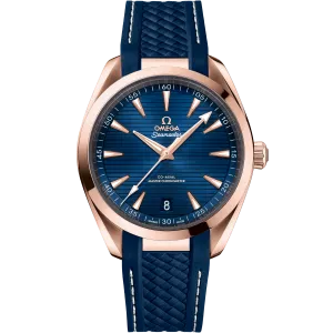 Omega Seamaster Aqua Terra 150M 41 mm, Sedna™ gold on rubber strap