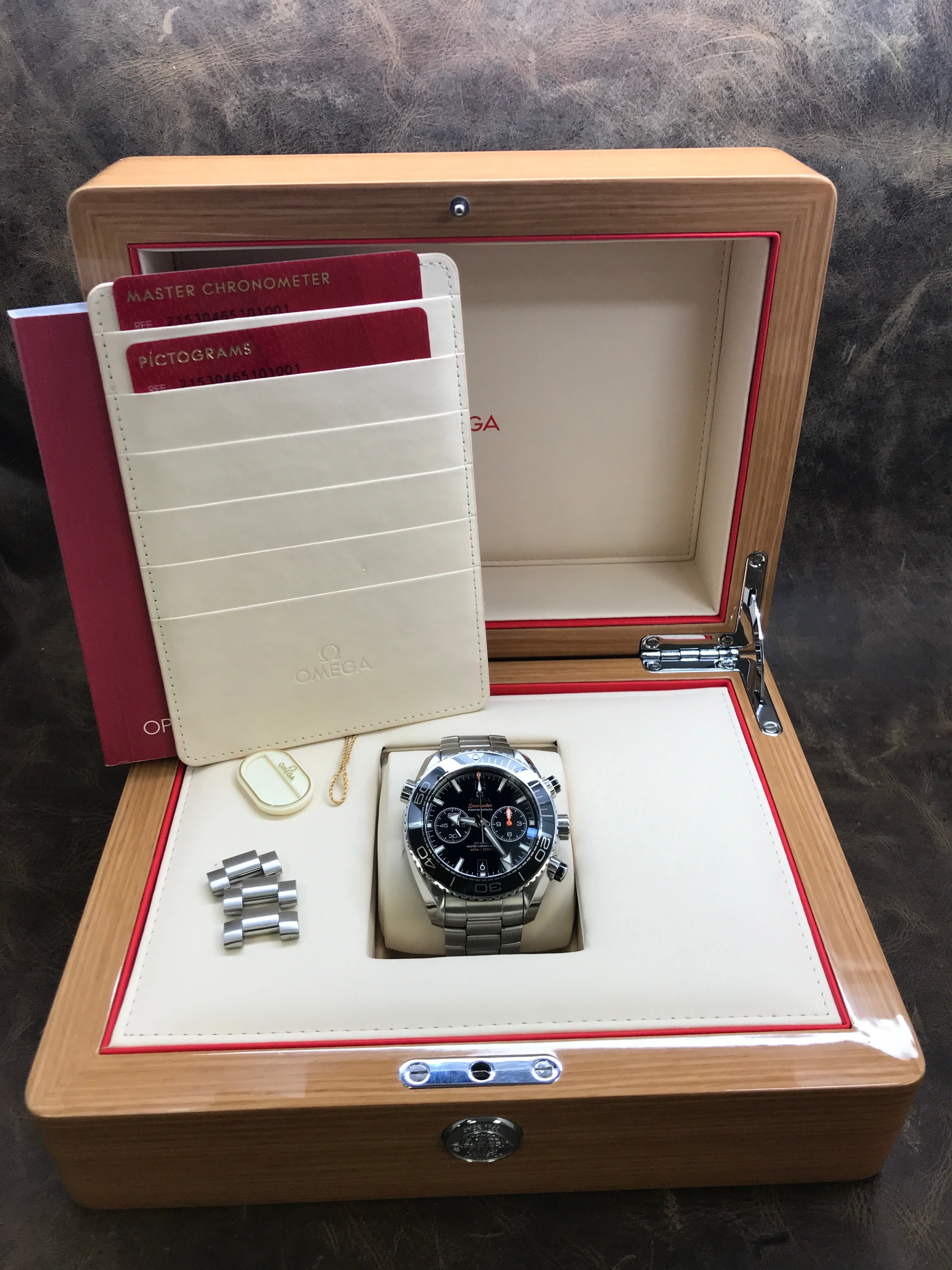 Omega Seamaster Planet Ocean Chronograph 215.30.46.51.01.001 Black Dial Automatic Men's Watch