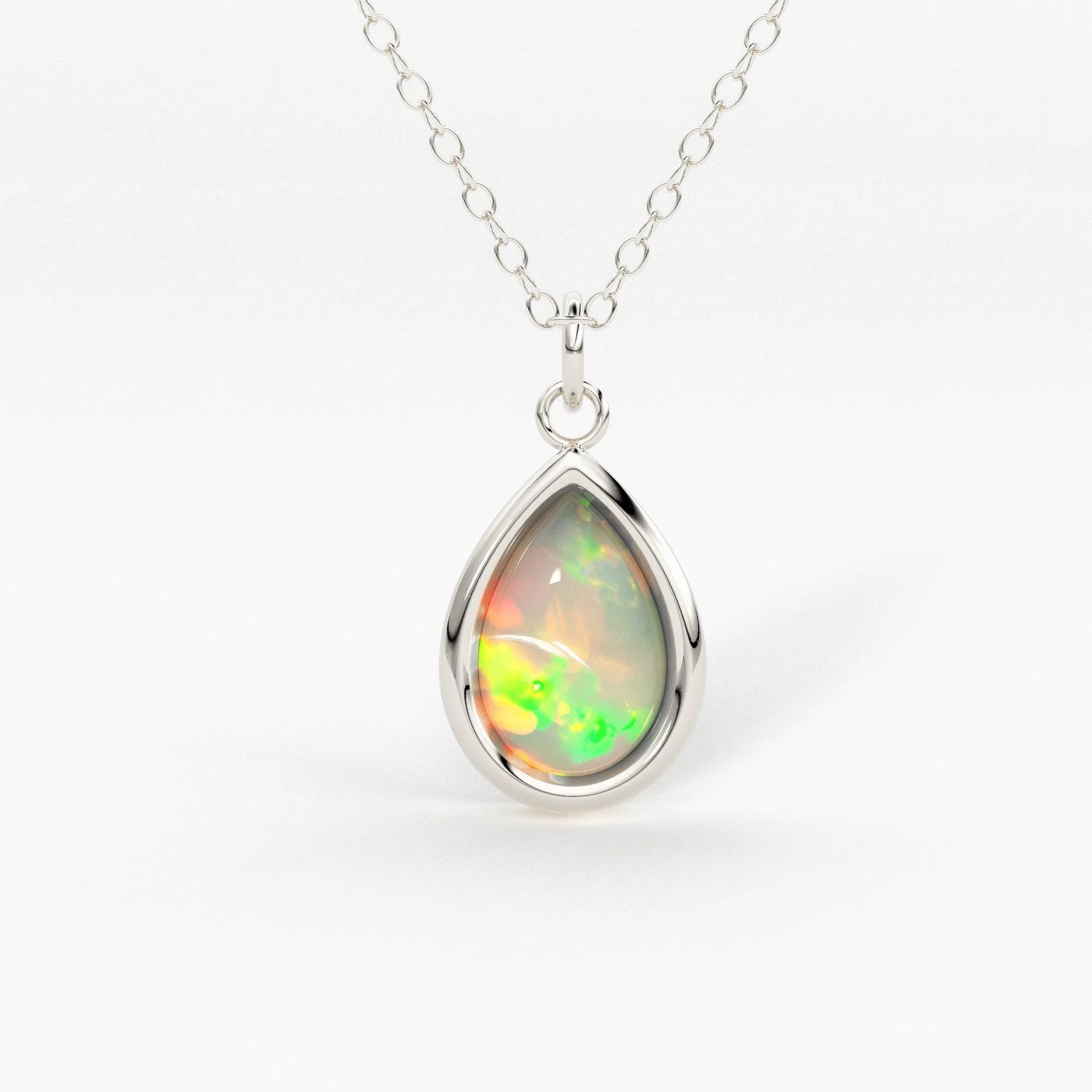 Opal 14k Gold Necklace / Teardrop Opal Necklace / Small Opal Necklace / Opal Jewelry / Dainty Necklace / Minimalist Jewelry / Gift for her