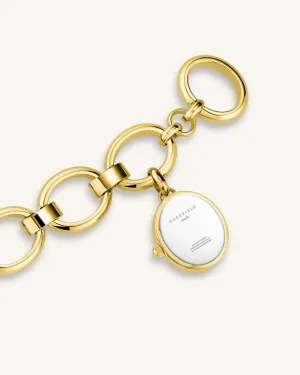 Oval Charm Chain Gold-Engraved