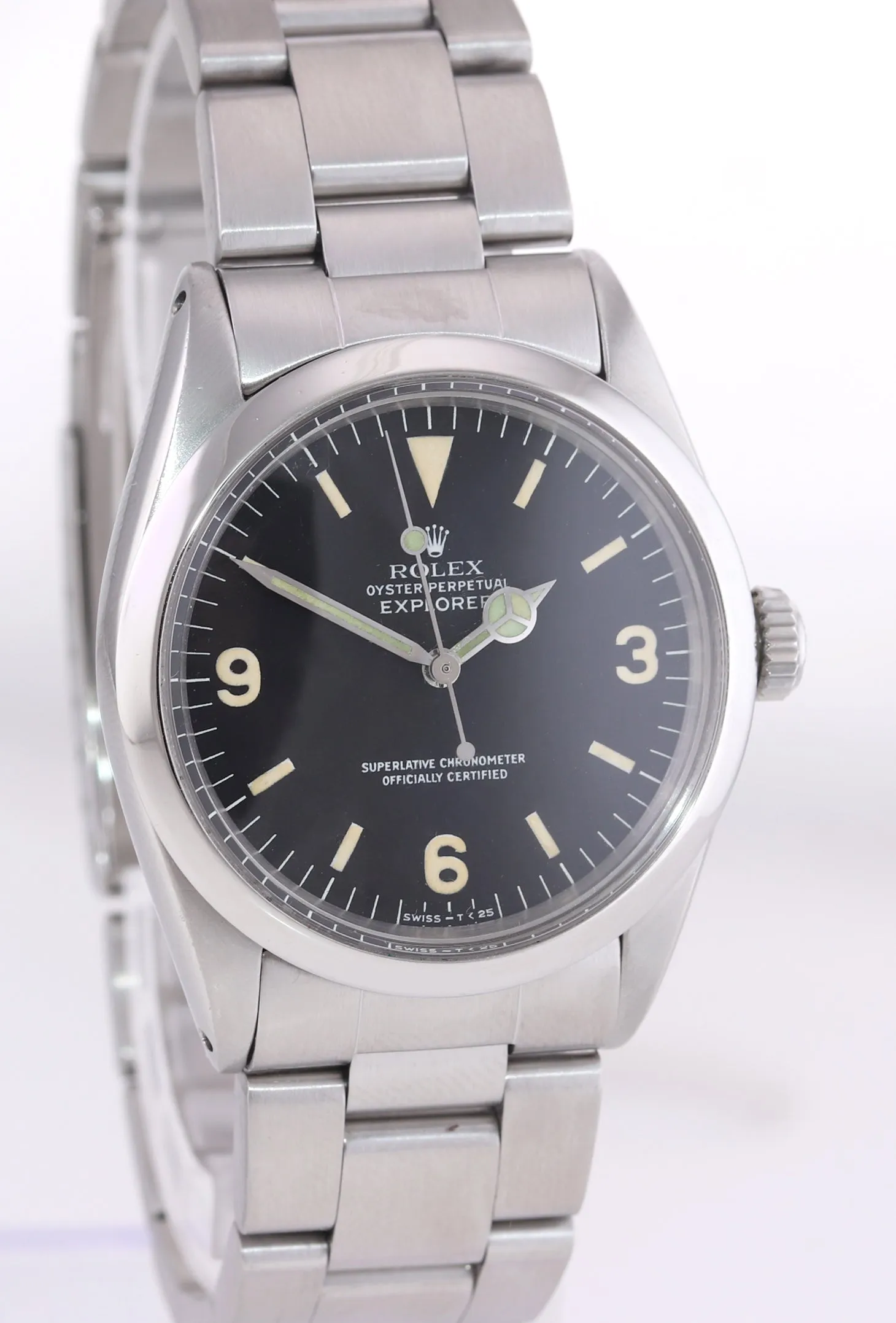 PATINA Men's Rolex Oyster Perpetual Explorer 1016 Black Matte Watch steel 36mm