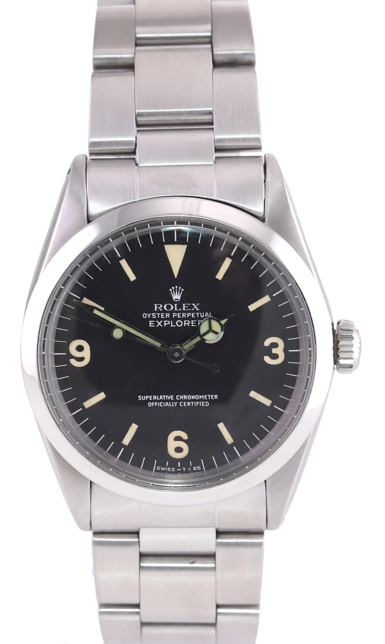 PATINA Men's Rolex Oyster Perpetual Explorer 1016 Black Matte Watch steel 36mm