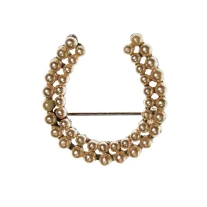 Pearl Horseshoe Brooch