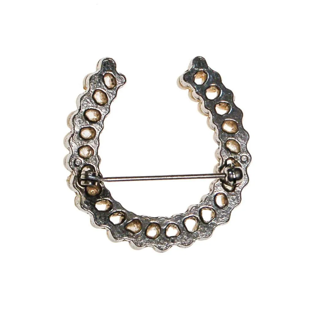 Pearl Horseshoe Brooch