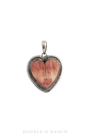 Pendant, Novelty, Heart, Red Spiny Oyster, Hallmark, New Old Stock, 1016