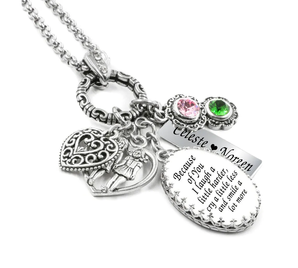 Personalized Best Friends Charm Necklace