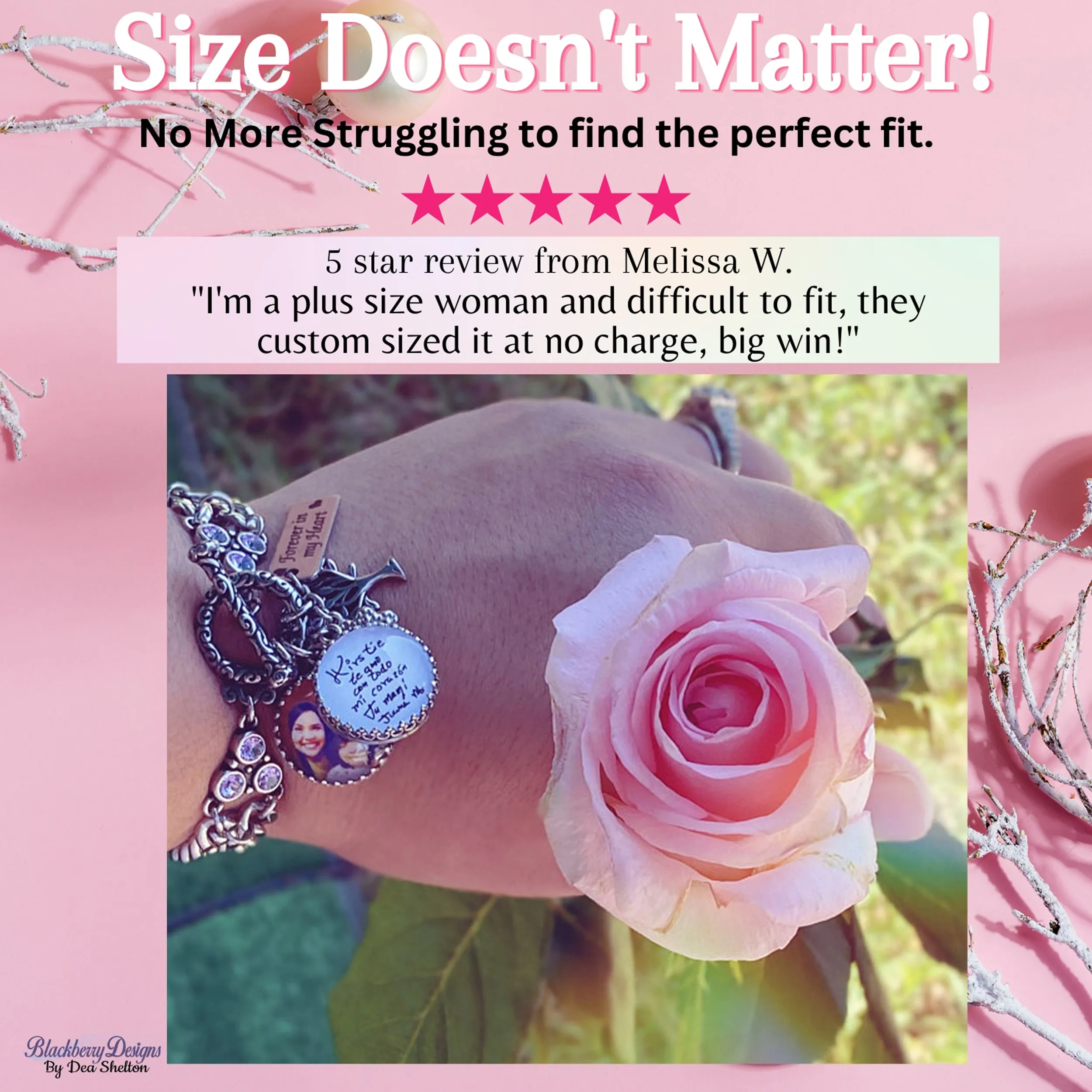 Personalized Deputy Sheriff Heart Charm Bracelet