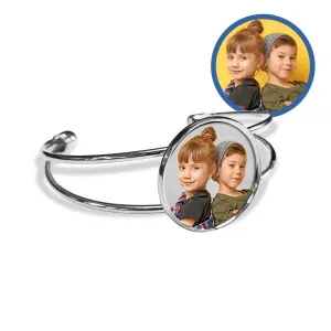 Photo Engraved Bangle Bracelet Jewelry