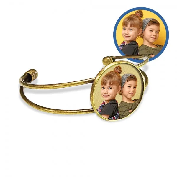 Photo Engraved Bangle Bracelet Jewelry