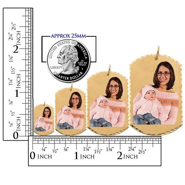 Photo Engraved Dog Tag Pendant Jewelry