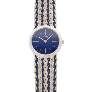 Piaget White Gold Lapis Enamel Watch Ref. 924